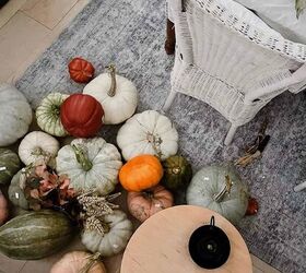 Decorate this unexpected place with pumpkins for a classy and cozy look