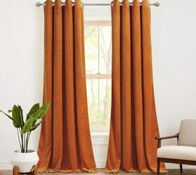 cozy window treatments to elevate your space this fall, RYB HOME Velvet Curtains image via Amazon