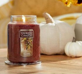 autumn awaits our 5 favorite fall decor finds on amazon, Yankee Candle Autumn Wreath Large Jar Candle image via Amazon