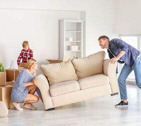 She recommends arranging your couches like this to create a cozy and inviting atmosphere