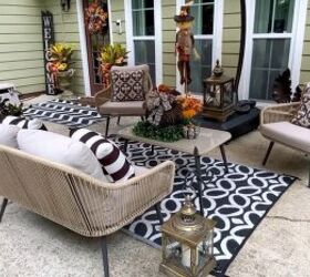 transforming my summery side porch into a cozy fall oasis