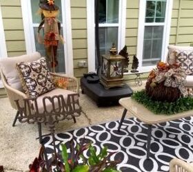 transforming my summery side porch into a cozy fall oasis