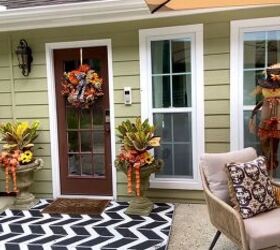 transforming my summery side porch into a cozy fall oasis