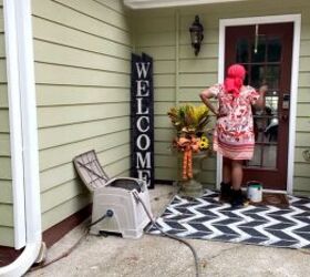 transforming my summery side porch into a cozy fall oasis