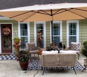 transforming my summery side porch into a cozy fall oasis