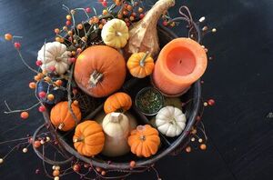 If you don't have a fireplace, these hearth decor ideas look just as good on the kitchen counter