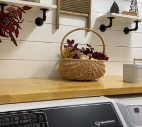 cozy fall touches decorating my mudroom laundry room for the season