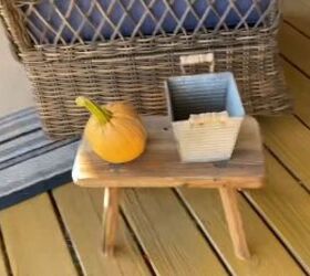 fall deck makeover decorating with pumpkins mums cozy touches