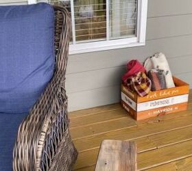 fall deck makeover decorating with pumpkins mums cozy touches