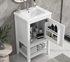 Small bathrooms call for maximizing every storage space available - Image credit: Amazon