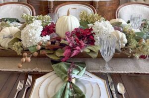 Getting everything done when you're hosting Thanksgiving dinner is A LOT, but this easy decor idea takes minutes!