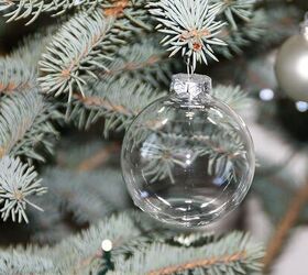 Grab some clear plastic ornaments and put these 7 things inside for an extra special look