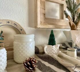 Vintage winter decor and vignettes that are neutral, cozy, and simple