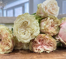 Instead of a vase, here's how she displays these Trader Joe's flowers