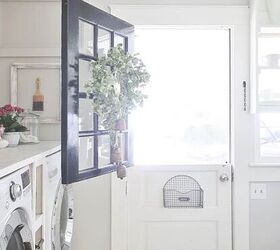 Her laundry room was the first thing people saw when they walked through this door—so she had to make it cute. Here's what she did