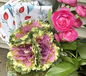 Instead of putting a planter on her patio, she used one of these for her flowers and it looks amazing