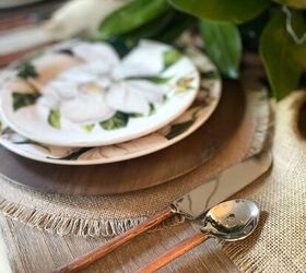 The soft colors and natural textures on this table say “fall is coming”
