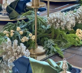 Blue and Green Christmas Tablescape | Redesign