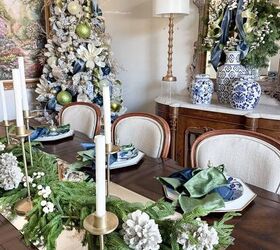 Blue and Green Christmas Tablescape | Redesign