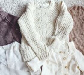 She slipped thrift-store sweaters onto her dining chairs—here's where the mittens and scarf went