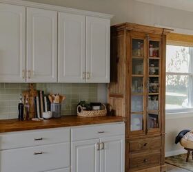 Adding Wood to Warm Up White Kitchen Cabinets: A Pantry Idea | Redesign