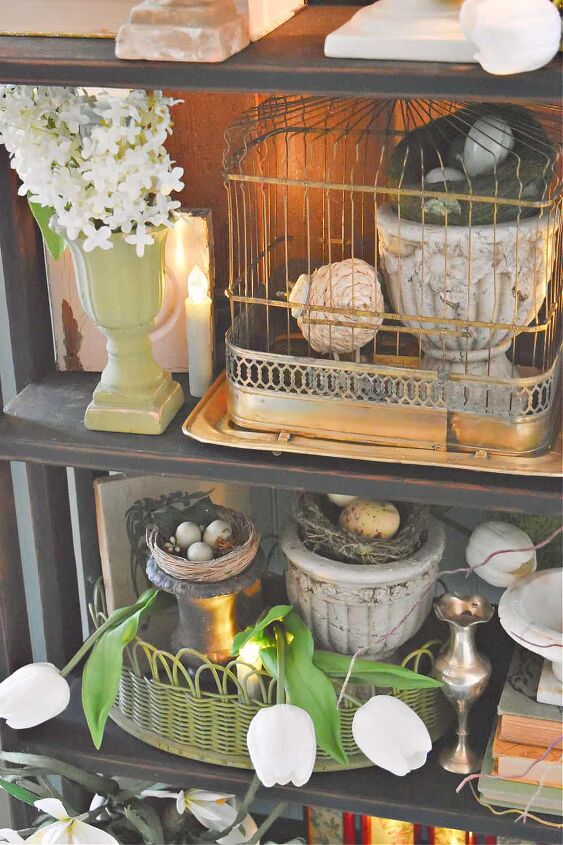 Spring Display Shelving Early Spring Decorated Shelves With Classic Vintage Style | Redesign