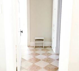 This awkward hallway is now full of storage