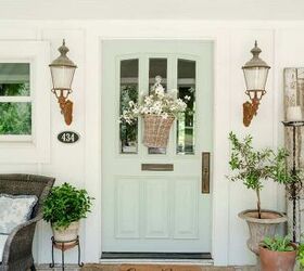 Instead of leaving her fireplace empty in the summer, she filled it with THIS (see the full home tour)