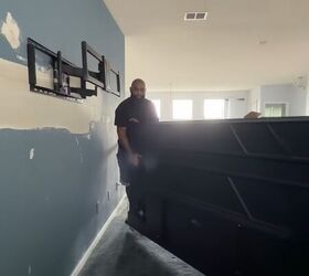 She installed a 100-inch TV and turned her flex room into THIS