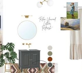 Cozy Windowless Bathroom Makeover Tutorial | Redesign