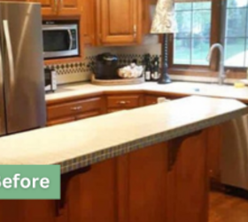 We've seen thousands of people do this to their kitchen cabinets, but the counters really suprised us