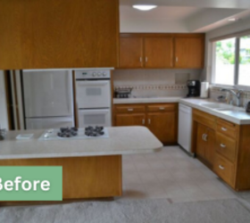 This is what her kitchen looked like before the stunning transformation to a bright, modern space