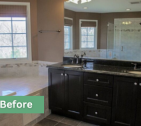 A master bathroom makeover journey with breathtaking before and after pics