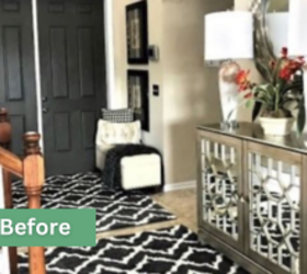 This zero-color fall entryway makeover is surprisingly elegant