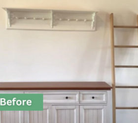 She turned a simple buffet and ladder into the coziest fall display