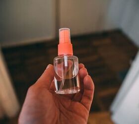 She fills a spray bottle with THIS to make her bedding look ten times better