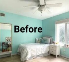 The "before" and "after" of this bedroom have a completely different vibe