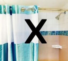 Ditch the standard shower curtain rod height and do THIS