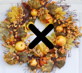 She always takes down her fall wreath at the beginning of November and replaces it with THIS
