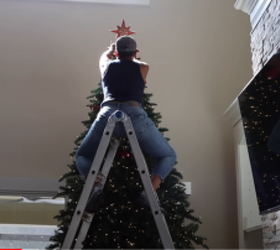 Her Christmas tree was so tall, she had to add one of these to her living room (smart!)