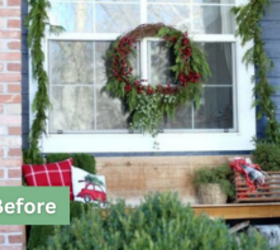 Undecorate your Christmas porch and give it this gorgeous wintery look