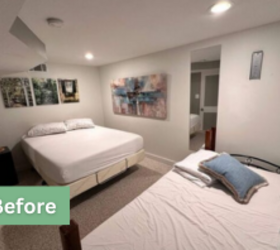 Her basement guest bedroom used to look like this, now guests never want to leave