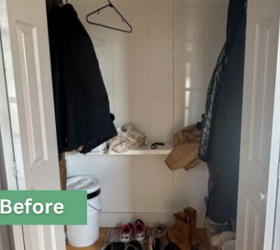 They don't have a mudroom, so they're planning on doing this to their closet (beautiful!)