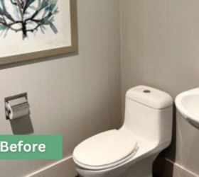 If you have a small bathroom or a half-bath, this stunning wall makeover idea is a must-try