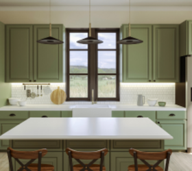 Instead of putting an island in her small kitchen, she did THIS and it's just as good (quite genius!)