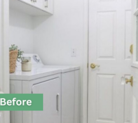 Not many people think to do this to their laundry room door—it’s genius and so charming