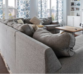 Instead of a console table, put THIS behind your sofa